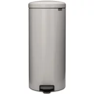  Brabantia NewIcon pedálos hulladékgyűjtő szagmentesen záródó Soft-Close fedél, műanyag tartály, 30L - G méret, acél, hamvasszürke - 254949