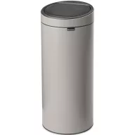   Brabantia Touch Bin New Soft-Touch nyomófedeles hulladékgyűjtő belső tartállyal, kerek, 30L - G méret, acél, hamvasszürke - 254963