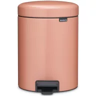   Brabantia NewIcon pedálos hulladékgyűjtő szagmentesen záródó Soft-Close fedél, műanyag tartály, 5L - W méret, acél, meleg tónusú vörösréz - 255267
