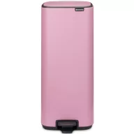   Brabantia Bo Pedal Bin pedálos hulladékgyűjtő szagmentesen záródó Soft-Close fedél, karcsú, négyzetes forma, műanyag tartály, 30L - O méret, acél, rózsaszín-lila - 255403