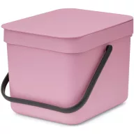   Brabantia Sort & Go konyhai szemetes felnyitható fedéllel, fogantyúval szelektív és komposzt gyűjtéséhez, 6L - S méret, rózsaszín-lila - 255441