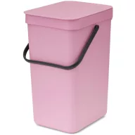   Brabantia Sort & Go konyhai szemetes felnyitható fedéllel, fogantyúval szelektív és komposzt gyűjtéséhez, 12L - C méret, rózsaszín-lila - 255465
