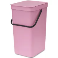   Brabantia Sort & Go konyhai szemetes felnyitható fedéllel, fogantyúval szelektív és komposzt gyűjtéséhez, 16L - D méret, rózsaszín-lila - 255489