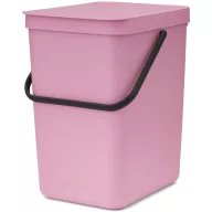   Brabantia Sort & Go konyhai szemetes felnyitható fedéllel, fogantyúval szelektív és komposzt gyűjtéséhez, 25L - J méret, rózsaszín-lila - 255502
