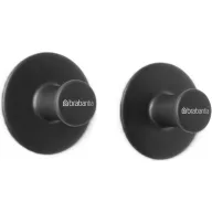   Brabantia ReNew egyágú törölköző akasztó, L=48mm, 2db-os szett, műanyag, sötétszürke - 280320