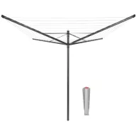  Brabantia Rotary Dryer Lift-O-Matic kerti ruhaszárító 50m, UV-álló, forgatható, D=45mm, állítható magasság, rögzítése földbe szúrható fém konzollal, antracit - 290428
