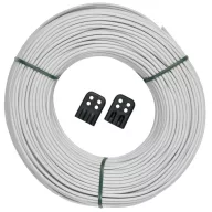   Brabantia Replacement Line csere szárítókötél, 65 méter, 16db műanyag rögzítőkapocs, időjárásálló, UV-álló, csúszásmentes, szürke - 297243