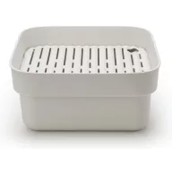   Brabantia SinkSide Washing Up Bowl hordozható mosogatótál kivehető szárítótálcával, csepegtetővel, 374x161x344mm, műanyag, világosszürke - 302688