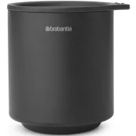   Brabantia MindSet kozmetikai rendszerező, vattakorong tároló szilikon fedéllel, csúszásmentes talppal, acél, határtalan szürke ásványi textúra - 303289