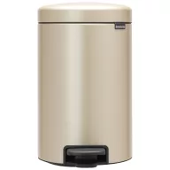   Brabantia NewIcon pedálos hulladékgyűjtő szagmentesen záródó Soft-Close fedél, műanyag tartály, 12L - X méret, acél, aranyfényű - 304446