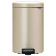   Brabantia NewIcon pedálos hulladékgyűjtő szagmentesen záródó Soft-Close fedél, műanyag tartály, 20L - Y méret, acél, aranyfényű - 304460