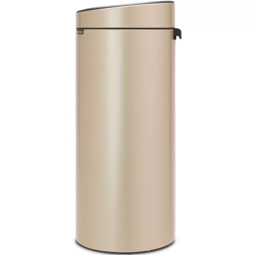 Brabantia Touch Bin New Soft-Touch nyomófedeles hulladékgyűjtő belső tartállyal, kerek, 30L - G méret, acél, aranyfényű - 304507