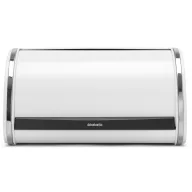   Brabantia Roll Top kenyértartó halkan záródó, befelé gördülő fedéllel, 316mm széles, 1 kenyérhez, ívelt forma, acél, fehér - 306044