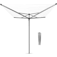   Brabantia Rotary Topspinner kerti ruhaszárító 40m, UV-álló, forgatható, D=45mm, rögzítése földbe szúrható fém konzollal, metál szürke - 310744
