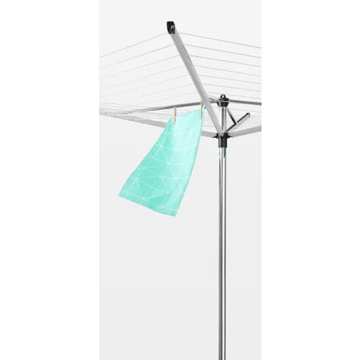 Brabantia Rotary Topspinner kerti ruhaszárító állvány 40m, UV-álló, forgatható, D=45mm, betonalapba rögzítendő konzollal, metál szürke - 310768