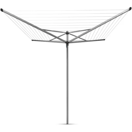 Brabantia Rotary Topspinner kerti ruhaszárító állvány 50m, UV-álló, forgatható, D=45mm, betonalapba rögzítendő konzollal, metál szürke - 310843