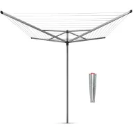   Brabantia Rotary Topspinner kerti ruhaszárító 60m, UV-álló, forgatható, D=45mm, rögzítése földbe szúrható fém konzollal, metál szürke - 310867