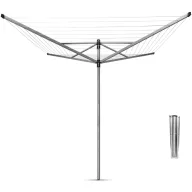   Brabantia Rotary Dryer Lift-O-Matic kerti ruhaszárító 50m, UV-álló, forgatható, D=45mm, állítható magasság, rögzítése földbe szúrható fém konzollal, metál szürke - 310942