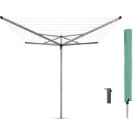  Brabantia Rotary Essential kerti ruhaszárító állvány 40m, UV-álló, D=35mm, betonalapba rögzítendő műanyag konzollal, időjárásálló védőzsákkal, metál szürke - 323201