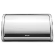   Brabantia Roll Top kenyértartó halkan záródó, befelé gördülő fedéllel, 316mm széles, 1 kenyérhez, ívelt forma, r.m. acél, selyem matt - 348907