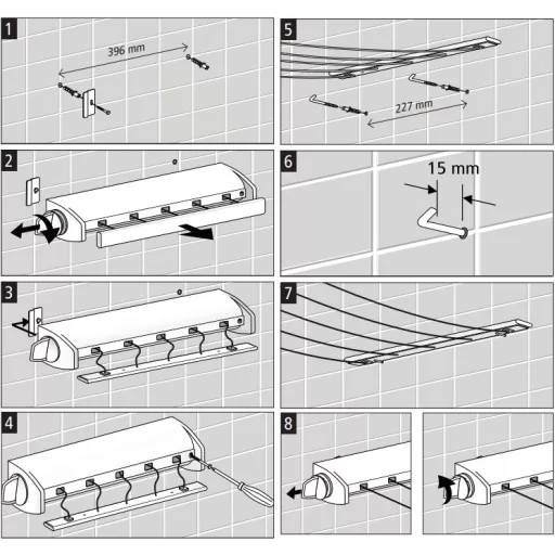 Pull-Out ruhaszárító rögzítése lépésről - lépésre.