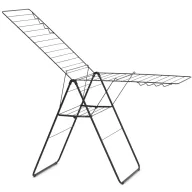   Brabantia HangOn Drying Rack ruhaszárító állvány, 25m szárítási hossz, 8db ruhaakasztó kampó, 12kg teherbírás, összecsukható, acél, matt fekete - 403460