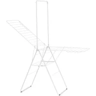   Brabantia HangOn Drying Rack ruhaszárító állvány, 25m szárítási hossz, felhajtható vállfa tartórúddal, 8db ruhaakasztó kampó, 12+10kg teherbírás, összecsukható, acél, fehér - 403507