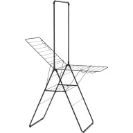   Brabantia HangOn Drying Rack ruhaszárító állvány, 20m szárítási hossz, felhajtható vállfa tartórúddal, 6db ruhaakasztó kampó, 12+10kg teherbírás, összecsukható, acél, matt fekete - 403620