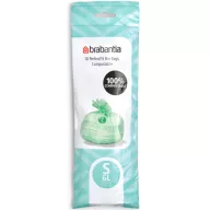   Brabantia PerfectFit Compostable komposztálható szemeteszsák, 100%-ban lebomló, keményítőből készült, S méret, 6L, 10 zsák/tekercs - 419683