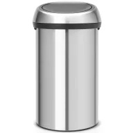   Brabantia Touch Bin nyomófedeles hulladékgyűjtő XXL, 60L - H méret, selyem ujjlenyomatmentes r.m. acél test, selyem ujjlenyomatmentes fedő - 484506