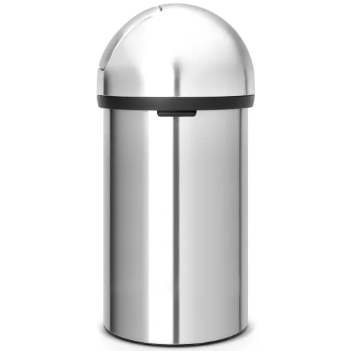 Brabantia Push Bin nyomófedeles hulladékgyűjtő XXL, 60L - H méret, r.m. acél, selyem - 484520