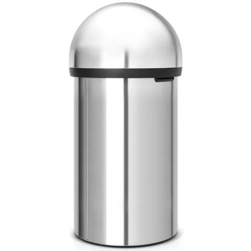 Brabantia Push Bin nyomófedeles hulladékgyűjtő XXL, 60L - H méret, r.m. acél, selyem - 484520