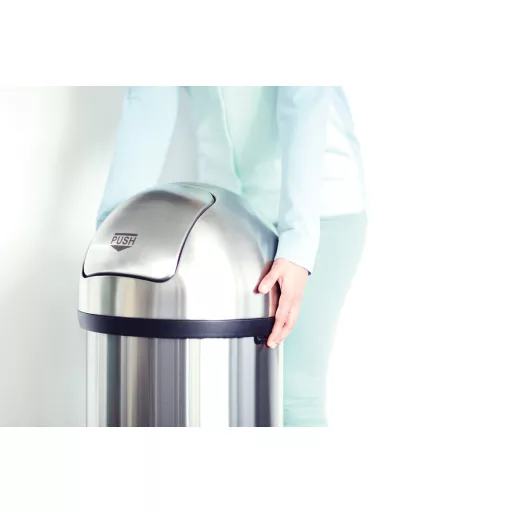 Brabantia Push Bin nyomófedeles hulladékgyűjtő XXL, 60L - H méret, r.m. acél, selyem - 484520