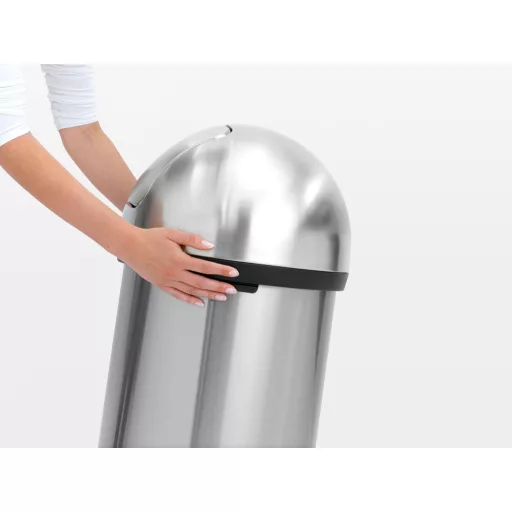 Brabantia Push Bin nyomófedeles hulladékgyűjtő XXL, 60L - H méret, r.m. acél, selyem - 484520