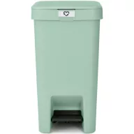   Brabantia StepUp pedálos kuka hulladéktípus jelölő ablakkal, lecsapódásgátló fedél, 16L - D méret, 91% újrahasznosított műanyag, jáde zöld - 800320