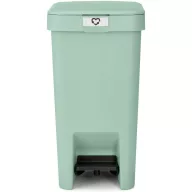   Brabantia StepUp pedálos kuka hulladéktípus jelölő ablakkal, lecsapódásgátló fedél, 10L - C méret, 91% újrahasznosított műanyag, jáde zöld - 800368