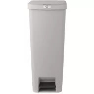   Brabantia StepUp pedálos kuka hulladéktípus jelölő ablakkal, lecsapódásgátló fedél, 40L - L méret, 91% újrahasznosított műanyag, középszürke - 808005