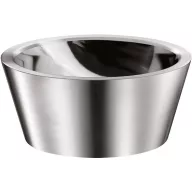   DELABIE ALGUI pultra ültetett r.m. acél kézmosó kagyló, dual finish - polírozott medence, selyem test, kerek forma, D=375mm, H=165mm
