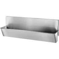   DELABIE sebészi bemosakodó vályú magas hátfallal, csapfurat nélkül, három állásos 2100mm, r.m. acél
