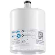   DELABIE BIOFIL steril végponti szűrő mosdócsapra esőztető kifolyóval, PE szűrőrostok, 0.1μm névleges, 0.2μm abszolút szűrés, 12000L, vagy max. 4 hónap szűrőkapacitás