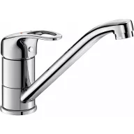   DELABIE álló mosogató csap 225mm lengő kifolyóval, lyukas keverőkarral, H=145mm, 9L/p