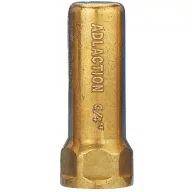   DELABIE vízütés csillapító, vízkalapács elnyelő r.m. acél rugóval, dugattyúval, max. 20 bar, H=92mm sárgaréz test, F3/4"
