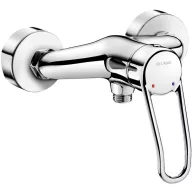   DELABIE kézi keverős zuhanycsap ergonomikus karral, alsó csonkkal, falon kívüli vízbekötéssel, 9L/p