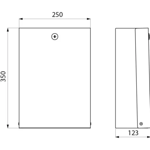 250x350x123mm befoglaló méretek.