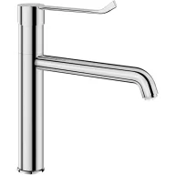   DELABIE orvosi kézmosó csap 185mm könyökkarral, L=220mm, H=165mm lengő kifolyóval, EP forrázásgátlással