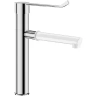   DELABIE álló orvosi csap eldobható BIOCLIP kifolyóval, SECURITHERM EP nyomáskiegyenlítős forrázásgátlás, H=180mm, 5L/p