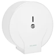   DELABIE vandálbiztos nagytekercses WC-papír adagoló L=400m/D=270mm JUMBO MAXI tekercshez, hézagmentes, egyrészes test, acél, lakkozott fehér