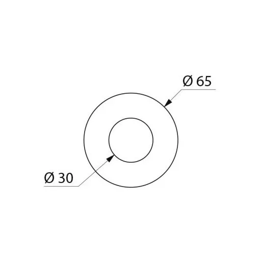 DELABIE takarótárcsa fali kifolyókhoz, 30/65mm, 1mm vastag krómozott sárgaréz alátét, 2db-os csomag