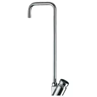   DELABIE pohártöltő ivókútfej, nyomógombos, elengedés után azonnal elzáró szeleppel, 250 mm magas fix kifolyóval