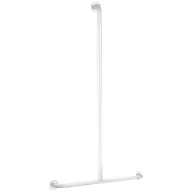   DELABIE Basic T-alakú kapaszkodó fix függőleges szárral, fehér acél D=32mm, 1150x500mm